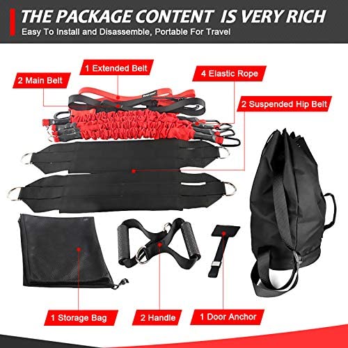 M.A.K Suspension Trainer System,Include Faction of Suspension Resistance Training Straps+Aerial Yoga Swing Belt+Adjustable Chest Expander, 2021 Updated Home/Gym/Yoga Studios Workout Equipment - Image 7