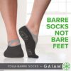 Gaiam Yoga Barre Socks - Non Slip Sticky Toe Grip Accessories for Women & Men - Image 3