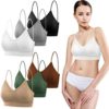 selizo Padded Bralettes for Women, 6 Pcs Sports Bras for Women Pack, V Neck Cami Bando Bra for Women Girls - Image 8