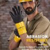LANON PVC Coated Safety Work Gloves, Reusable Heavy Duty Gloves with Micro Granular Finish Palm, Non-Slip, Large - Image 3