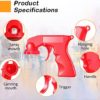 2 Pack Aerosol Spray Trigger Handle Spray Can Grip Handle Spray Paint Gun Reusable Universal Spray Handle Grip Full Hand Grip for Spray Paint Adhesive Lubricant (Red) - Image 3