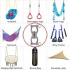 Dolibest SUS304 Silent Bearing Swing Swivel, Tire Swing Swivel with 2 Removeable Buckle for Web Tree Swing, Aerial Dance, Swing Yoga Swing Sets, 770LB Capacity - Image 6