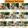 Garden Hose Nozzle Spray Nozzle,10 Hose Metal Duty Watering Patterns Thumb Control On Off Valve, High Pressure Nozzle Sprayer for Watering Plants, Car Wash,Cleaning,Showering Pets - Image 4