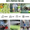 Hose Nozzle Heavy Duty High Pressure Hose Sprayer With 10 Adjustable Watering Patterns - Thumb Control Design,Garden Hose Nozzle for Hose Outdoor Watering Plants & Lawns.Washing and Showering Cleaning - Image 6