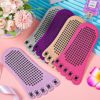 7 Pairs Yoga Socks Women Full Toe Sock Non Slip Sticky Gripper Socks with Strap - Image 7