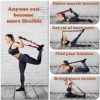 Stretch Strap for Hamstring with Loops.Hamstring Strech Strap for Exercise. Yoga Stretching Strap for Stretch. Set Yoga Ring Strap and Accupresure Massage Rings for Fingers included - Image 2