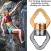 FeiYen Tree Swing Swivel Spinner with 2 Carabiners 30KN for Aerial Silks, Spider Web Tree Swing, Hanging Hammock, Children's Pod Swing - Safest Climbing Rotational Device Hanging Spinner 2500 up Lbs - Image 2