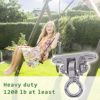 Dakzhou Stainless Steel 304 Heavy Duty Hanger 180°360° Swing 1200 LB Mounting Auger Installation Guide Playground Porch Swing Sandbag Yoga Hammock Stand Wooden Indoor-Outdoor - Image 5