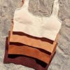OQQ Women's 3 Piece Medium Support Tank Top Ribbed Seamless Removable Cups Workout Exercise Sport Bra - Image 6