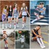 Women Knee High Socks Colorful Long Socks Stripe Tube Socks Athletic Socks for Costum Cosplay - Image 5