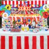 Circus Carnival Banner Backdrop,20 Carnival Balloons 11 Carnival Photo Booth Props For Circus Carnival Party Supplies Decorations - Image 7