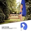 Aerial Yoga Hammock Ceiling Mount: Yoga Swing Elastic Stretch Nylon Swing with Strap Carabiners for Antigravity Yoga Indoor Pilates Inversion Exercises for Kids Blue - Image 8