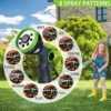 Garden Hose Nozzle Sprayer Thumb Control High Pressure Pistol Grip Easy Water Control- Hose Spray Nozzle Best for Watering Plants Cleaning & Car Wash/Features 10 Spray Nozzle - Image 4