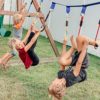Gentle Booms Sports Colorful Swing Gymnastic Bar Rings,Playground Equipment for Ninja Slackline, MonSkey Ring, Climbing Ring, Obstacle Ring (Blue/6pcs) - Image 4