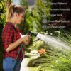 AUTOMAN-Garden-Hose-Nozzle,ABS Water Spray Nozzle with Heavy Duty 7 Adjustable Watering Patterns,Slip Resistant for Watering Plants,Lawn& Garden,Washing Cars,Cleaning,Showering Pets & Outdoor Fun. - Image 7