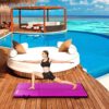 Matladin 6' Folding Tri-fold Gymnastics Gym Exercise Aerobics Mat, 6ft x 2ft x 2in PU Leather Tumbling Mats with Hook & Loop Fastener for Stretching Yoga Cheerleading Martial Arts - Image 3
