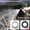 IRRIGLAD Hose Nozzle 2 Pack, Full Size Pistol Grip Water Nozzle Sprayer with Threaded Front, High Pressure Nozzle, Adjustable Spray Water Flow for Watering Plants, Showering Pet, Washing Car, Cleaning - Image 5