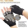 Hopedas Workout Gloves Weight Lifting Gloves Palm Support Protection for Men Women, Exercise Gloves Sports for Training, Fitness, Gym, Black - Image 2