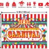 Circus Carnival Banner Backdrop,20 Carnival Balloons 11 Carnival Photo Booth Props For Circus Carnival Party Supplies Decorations - Image 2