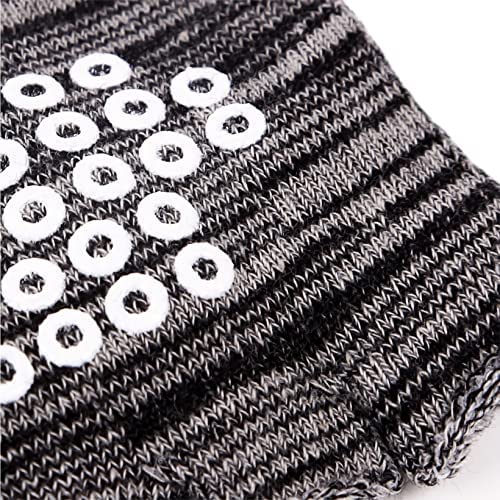 Lujuny Nonslip Yoga Grip Toeless Socks Heelless Socks – Cotton Pilate Barre Ballet Dance Athletic Hospital Stockings 2 Pairs - Image 6