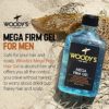 Woody's Mega Firm Gel for Men, Dries Firm with Maximum Shine and Super Strong Grip, Moisturizes, Strengthens, Conditions, with Natural Ingredients, No Flaking, Alcohol-free, For All Hair Types, 12 oz - Image 2
