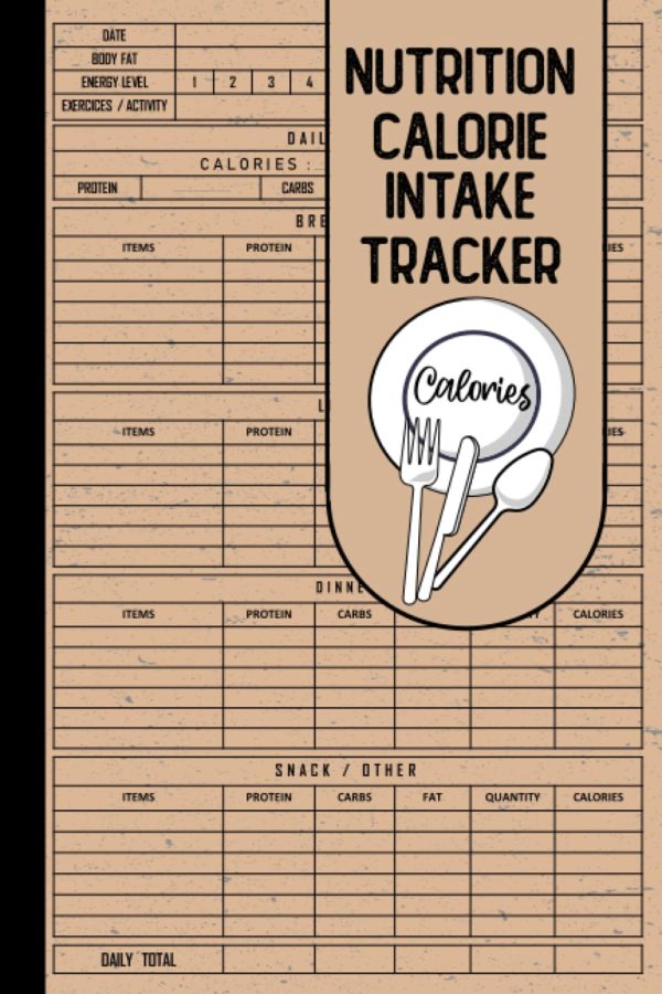 Nutrition Calorie Intake Tracker Log Book: Daily Food Intake Journal Notebook For Tracking Meals And Diet | Calorie Counter Log Book | Daily Calorie ... For Tracking Meals (Calorie Tracker Log)