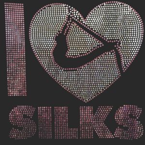 I Love Silks:: Aerials Notebook Aerialist Practice Writing Diary Ruled Lined Pages Book 120 Pages 6 x 9 Gift for aerial silk aerial hoop and Circus performers
