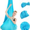 Aerial Yoga Hammock 2.8M Aerial Pilates Yoga Swing Set, Antigravity Yoga Inversion Exercises, Improved Flexibility & Core Strength - Extension Straps(Sky Blue) - Image 2