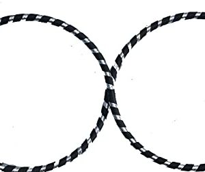 Adult 1.5 lb. Hula Hoops Black Weighted Fitness Dance Workout Exercise Beginner Medium 38 inches round. Get Your Middle Little!