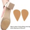 Self Adhesive Shoe Grips, Shock Absorption Odor Free Anti Slip Shoes Pads Noise Reduction Firm Wallking for Leather Shoes(Khaki) - Image 2