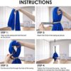 01 02 015 Aerial Yoga Hammock, Transparent Blue Yoga Swing Aerial Kit Cool to The Touch Sturdy Nylon with Daisy Chains O for Aerial Yoga for Body Firming(Sapphire) - Image 2