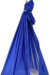 Yoga Swing Aerial Kit, Sturdy Nylon Aerial Yoga Hammock Blue Durable Elastic with Daisy Chains O for Aerial Yoga for Body Firming(Sapphire)