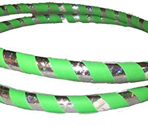 Adult 1.5 lb. Hula Hoops Green Weighted Fitness Dance Workout Exercise Beginner Large 40 inches round. Get Your Middle Little!