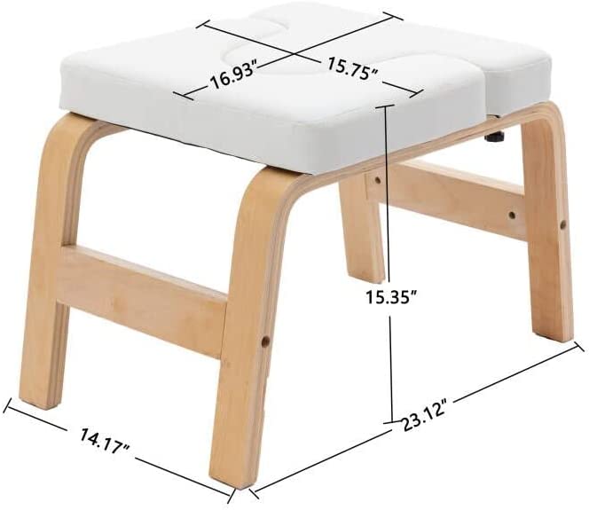 Mbolyeer Yoga Headstand Bench, Yoga Inversion Chair, Sturdy Wood Frame, Yoga Inversion Trainer, Relieve Fatigue and Shape Body, Idea for Workout, Fitness and Gym - Image 4