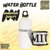 got leach? - 20oz Stainless Steel White Water Bottle with Carabiner, White - Image 2