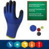Coated Safety Gloves for Work - 8 Pair Pack, Firm Grip, General Purpose and Gardening, for Men and Women ( Size Small, Blue ) - Image 2