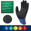 Coated Safety Gloves for Work - 8 Pair Pack, Firm Grip, General Purpose and Gardening, for Men and Women ( Size Small, Blue ) - Image 3