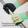 DEX FIT Nitrile Work Gloves FN330; Firm Non-Slip Grip; Thin & Lightweight; Durable & Foam Coated; Touchscreen Compatible; 3D-Comfort Fit; Machine Washable, Green L (9) 3 Pairs - Image 3