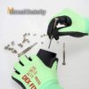 DEX FIT Nitrile Work Gloves FN330; Firm Non-Slip Grip; Thin & Lightweight; Durable & Foam Coated; Touchscreen Compatible; 3D-Comfort Fit; Machine Washable, Green L (9) 3 Pairs - Image 4