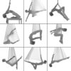 SYN-GUGAI Yoga Swing， Yoga Hammock， Trapeze Sling Inversion Tool for Gym Home，Gravity Swinging for Inversion Exercise Pilates Gymnastics (Color : C) - Image 3