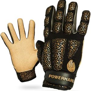 POWERHANDZ Weighted Baseball & Softball Gloves for Strength and Resistance Training - Non Slip, Pure -Grip, Practice Gloves - Large - 1.0 lb