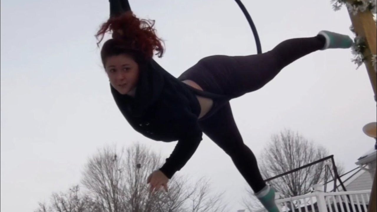 Aerial Routine Aerial Hoop routine ~ beginner combo - AerialFitness