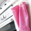 4 Pairs Reusable Waterproof Non-Slip Honeycomb Grip Latex Rubber Gloves with Hang-Dry Hooks / Hanging Loops for Dishwashing Household Cleaning Cooking (Small) - Image 8