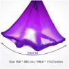 Anti-Gravity Yoga Hammock Flying Swing Aerial Traction Device Yoga Hammock Set Home Gym Hanging Belt Swing Trapeze (Color : Sky Blue) - Image 2