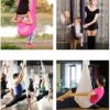 Anti-Gravity Yoga Hammock Flying Swing Aerial Traction Device Yoga Hammock Set Home Gym Hanging Belt Swing Trapeze (Color : Sky Blue) - Image 4