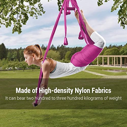 LJYT Yoga Swing,Aerial Yoga Swing Malleable Protect The Skin Strong Antigravity Yoga Hammock/Sling Tool for Gym (Color : E) - Image 4