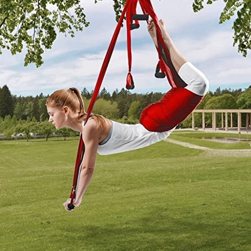 LJYT Yoga Swing,Aerial Yoga Swing Malleable Protect The Skin Strong Antigravity Yoga Hammock/Sling Tool for Gym (Color : E) - Image 7