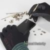 DEX FIT Nitrile Work Gloves FN330; Firm Non-Slip Grip; Thin & Lightweight; Durable & Foam Coated; Touchscreen Compatible; 3D-Comfort Fit; Machine Washable, Black L (9) 12 Pairs - Image 4