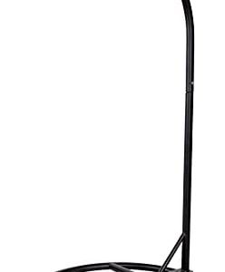 C-Shape Base Hanging Chair Hammock Stand - Powder Coated Construction for Egg Chair and Indoor/Outdoor Hammock Chairs, X-Large (Black)