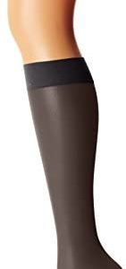 CK Women's Matte Ultra Sheer Knee High Sock with Comfort Top